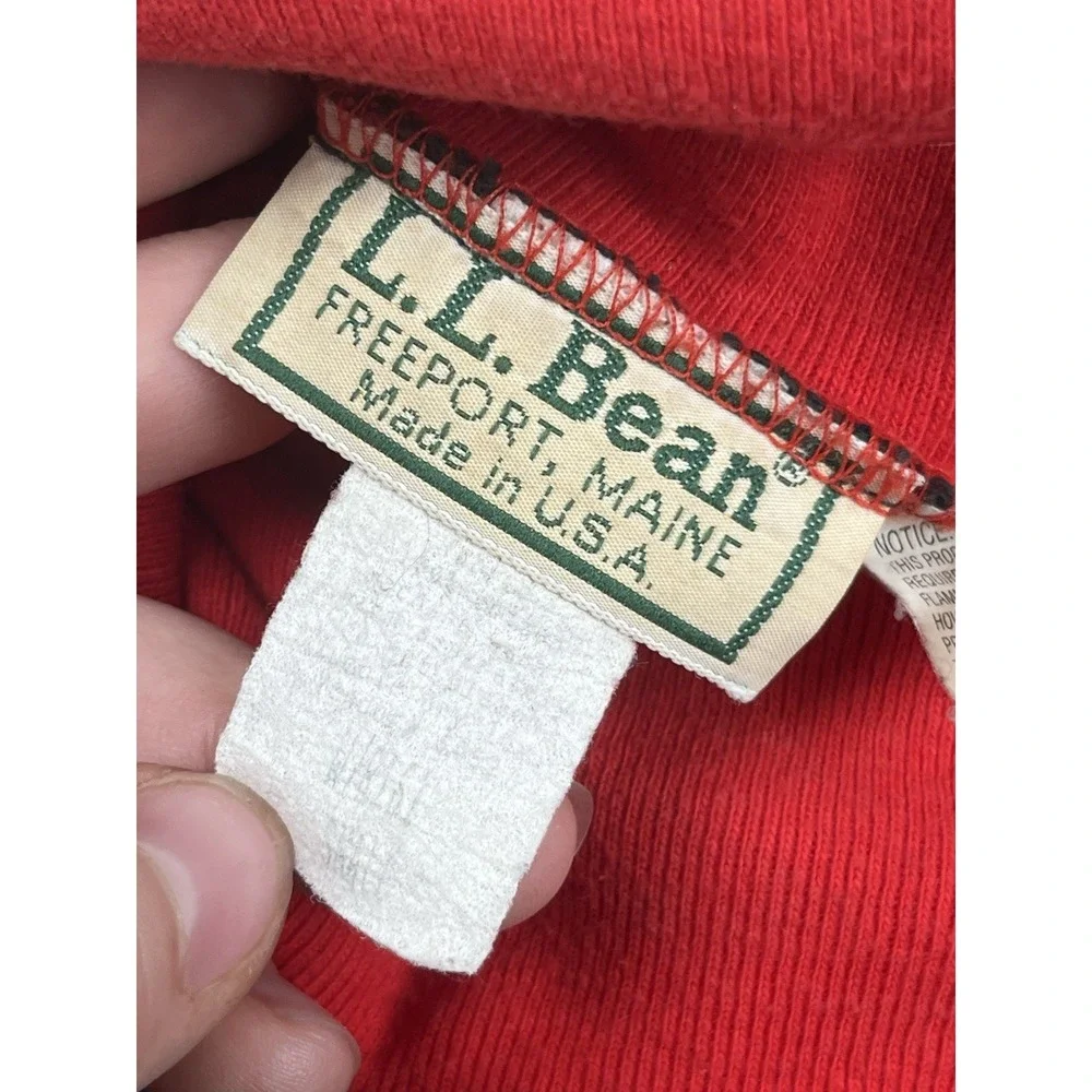 VTG LL BEAN Nightgown Women's Small Long Flannel Turtleneck Plaid Red Blue Black